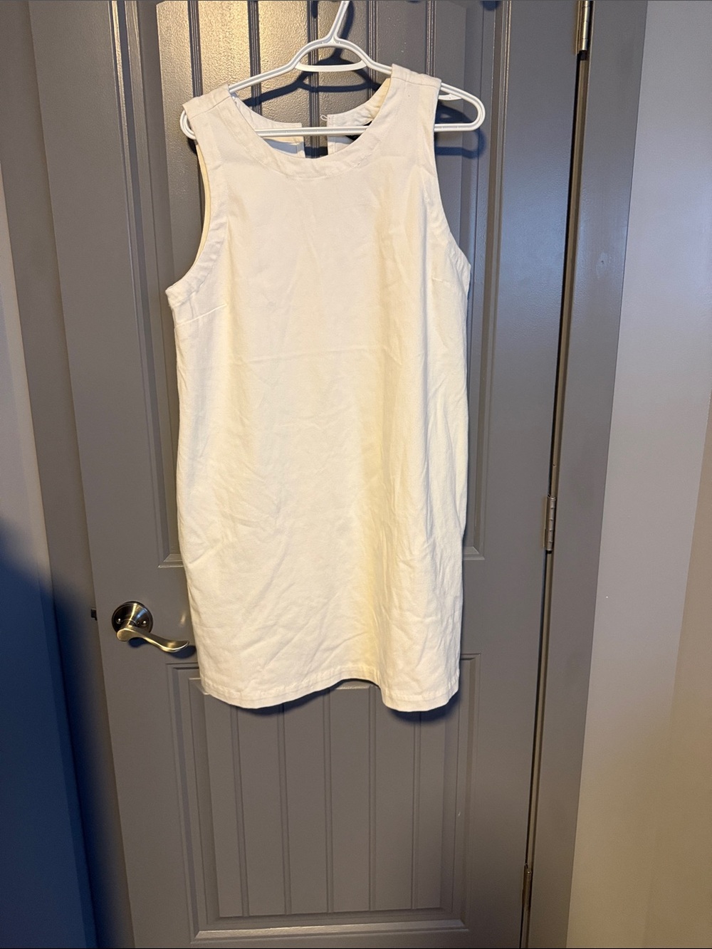 Hudson Jeans White Sleeveless Shift Dress w pockets